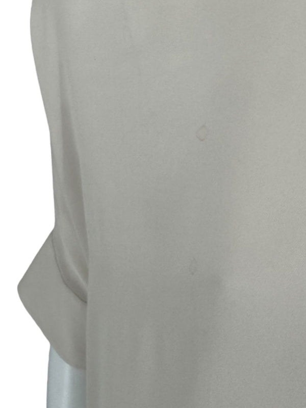 Loro Piana Taupe Silk Short-Sleeve Blouse – Large