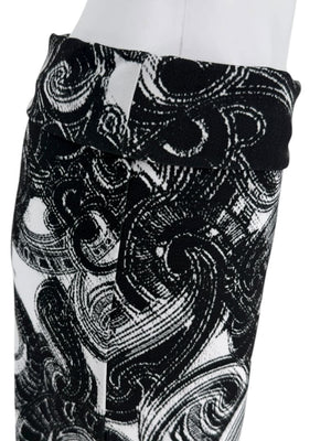 Anatomie Black and White Baroque Print Slim Pants – Size L