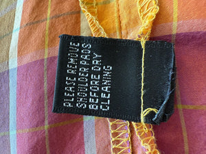 Linda Allard for Ellen Tracy 100% Silk Plaid Button-Up Shirt – Size 14