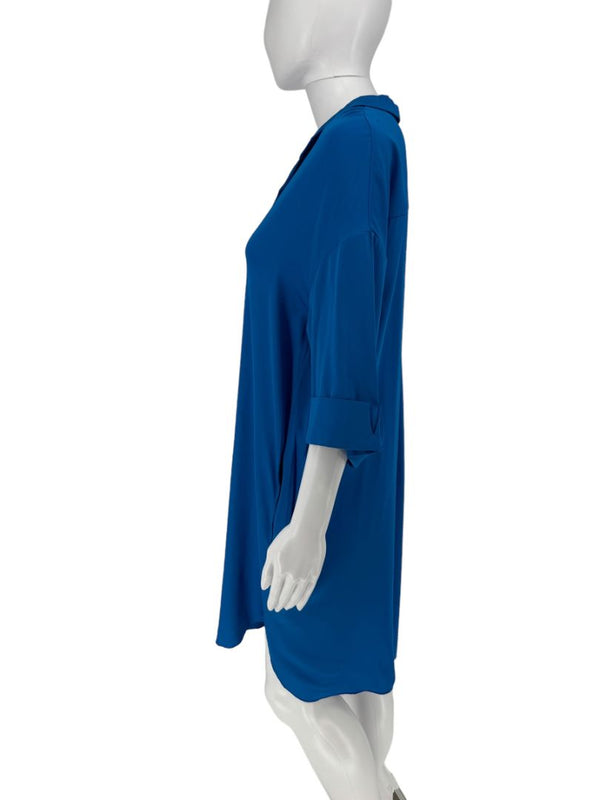 Piazza Sempione Cobalt Blue Collared Tunic Dress – Size IT 38 (Fits Like US 2-4)