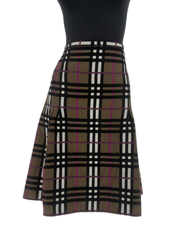 Burberry London Wool Plaid Skirt – Size US 12