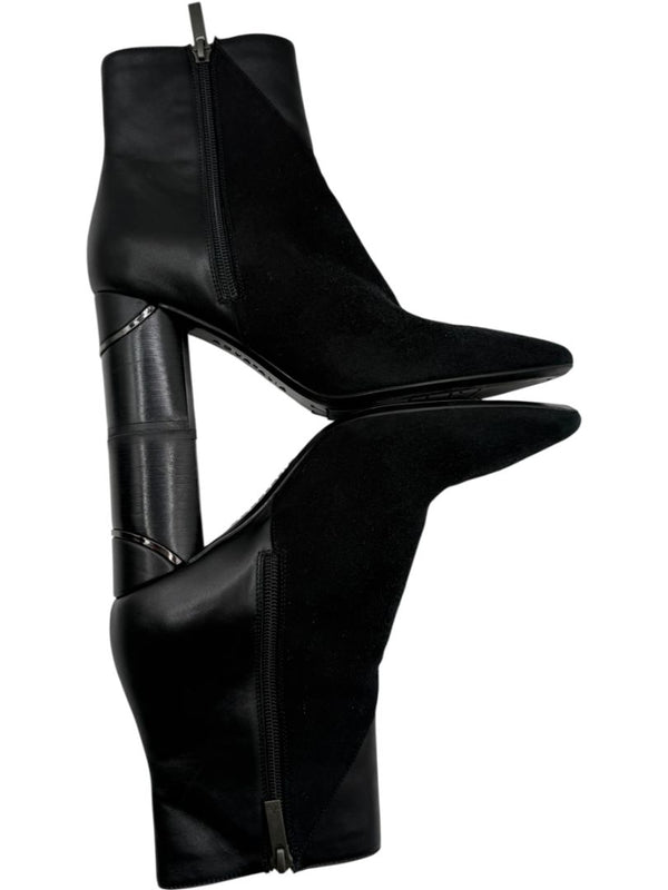 Aquatalia Black Suede/Leather Pointed Toe Booties – Size 9