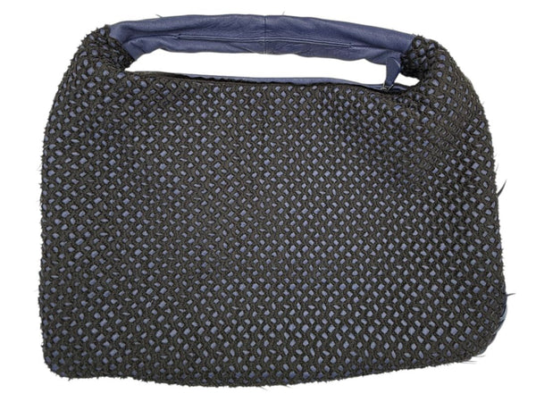 Bottega Veneta  Nappa Silk Mini Ponza Devore Fuzzy Maxi Hobo Indigo