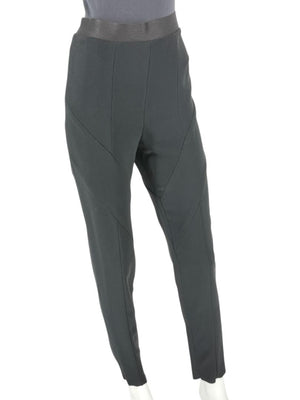 Pamella Roland Black Sculpted Seam Pants - Large
