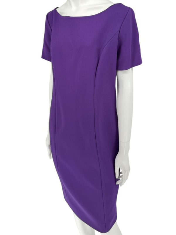 Pamella Roland Purple 2-Piece Dress & Coat Set Sheath Dress & Jacket – Large
