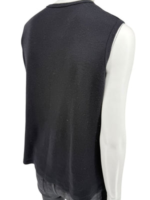 Lida Baday Black Wool Knit Sleeveless Top – XL