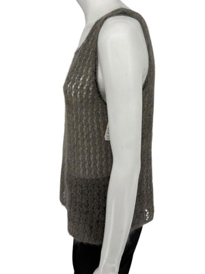 Linda Allard Ellen Tracy “Sage” Mohair Blend Open-Knit Tank – Size XL