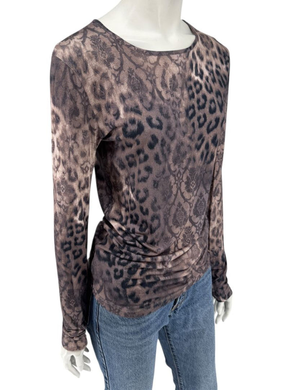 Les Copains Mixed Print Long Sleeve Top - FR 46