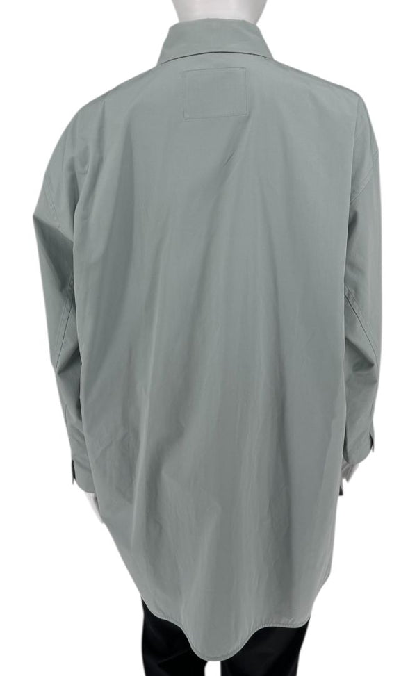 Jil Sander Oversized Cotton Poplin Shirt in Light Sage – Size 36 (US 6)
