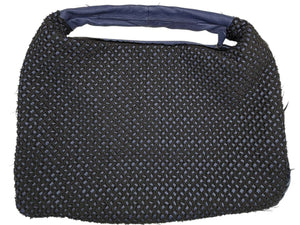 Bottega Veneta  Nappa Silk Mini Ponza Devore Fuzzy Maxi Hobo Indigo