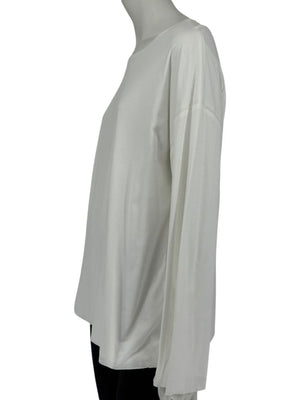 The Row White Long Sleeve Cotton Tunic - Size Small
