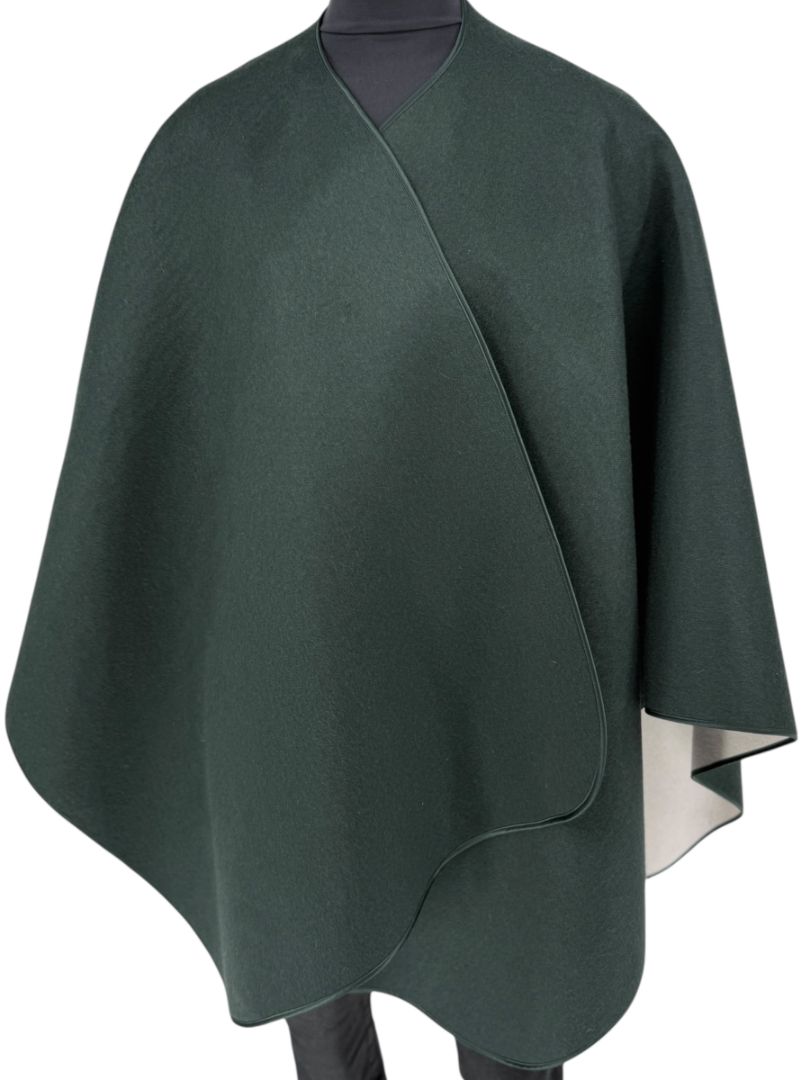 Pamella Roland Forest Green Wool Cape – O/S