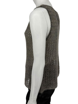 Linda Allard Ellen Tracy “Sage” Mohair Blend Open-Knit Tank – Size XL