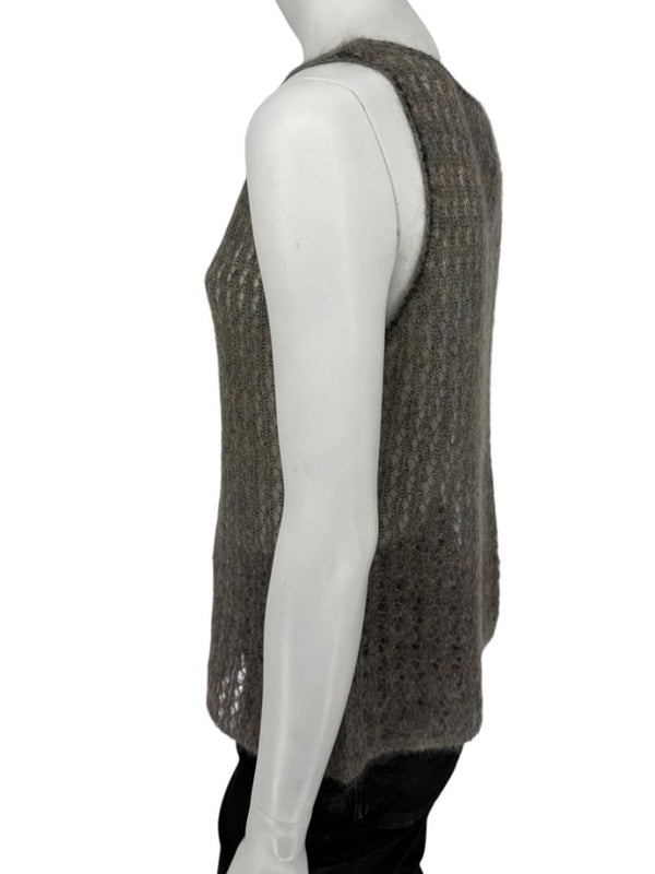 Linda Allard Ellen Tracy “Sage” Mohair Blend Open-Knit Tank – Size XL