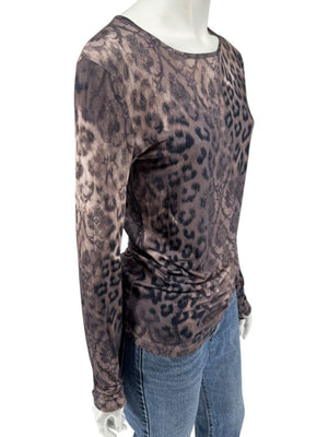 Les Copains Mixed Print Long Sleeve Top - FR 46