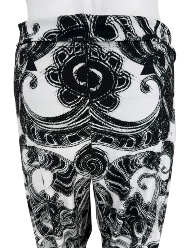 Anatomie Black and White Baroque Print Slim Pants – Size L