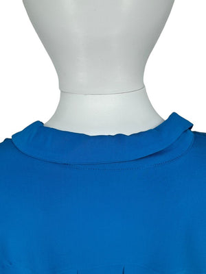 Piazza Sempione Cobalt Blue Collared Tunic Dress – Size IT 38 (Fits Like US 2-4)