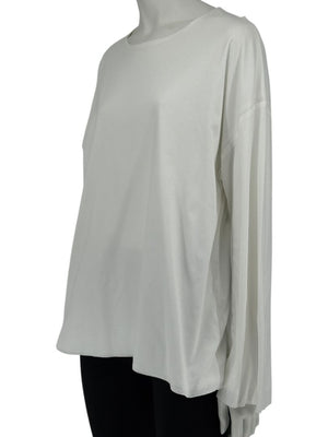 The Row White Long Sleeve Cotton Tunic - Size Small