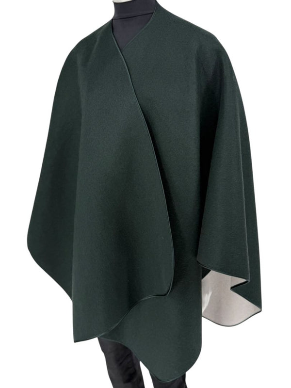 Pamella Roland Forest Green Wool Cape – O/S