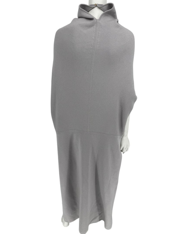Rick Owens Pearl Grey Sleeveless Knit Funnel Tunic – Size L (IT 48 / US 8)