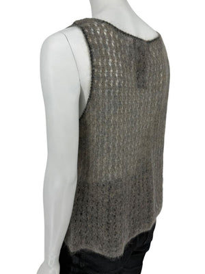 Linda Allard Ellen Tracy “Sage” Mohair Blend Open-Knit Tank – Size XL