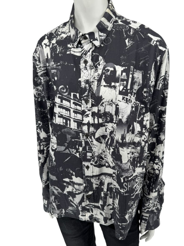 Alexander McQueen Black & White Graphic Print Shirt – Size IT 50 (US L)