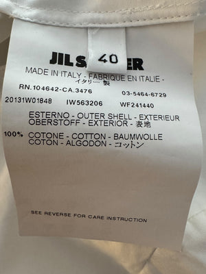 Jil Sander White Long-Sleeve Blouse – Size 40