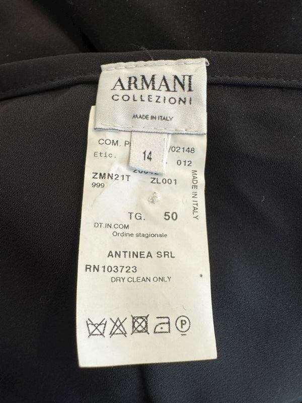 Armani Collezioni Black A-Line Midi Skirt – Size 14 (IT 50)