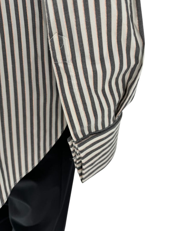 Brunello Cucinelli Striped Shirt with Monili Detail - Size L