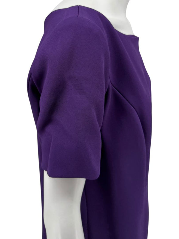 Pamella Roland Purple 2-Piece Dress & Coat Set Sheath Dress & Jacket – Large