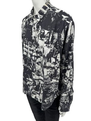 Alexander McQueen Black & White Graphic Print Shirt – Size IT 50 (US L)