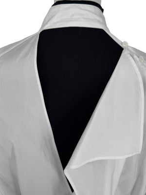 Yohji Yamamoto White Asymmetric Back-Drape Shirt Dress – Size 1