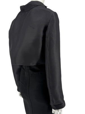 Peter Cohen Charcoal Viscose Cropped Jacket – Size M