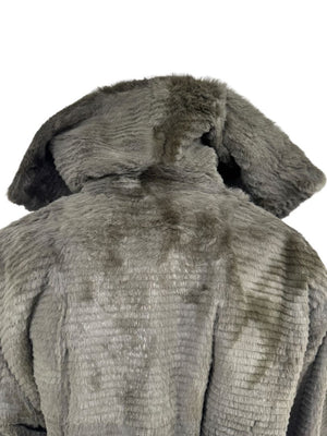 Peter Cohen Olive Brown Textured Fur Jacket – Size L