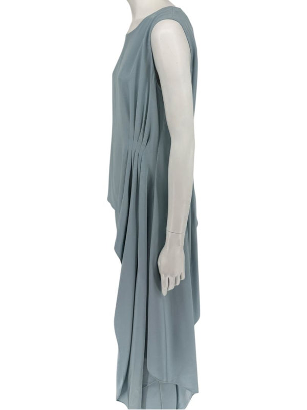 Pamella Roland Blue Draped Tunic & Pants Set Women’s Evening Formal 2 Piece – Size L