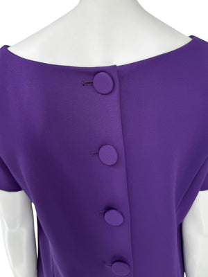 Pamella Roland Purple 2-Piece Dress & Coat Set Sheath Dress & Jacket – Large