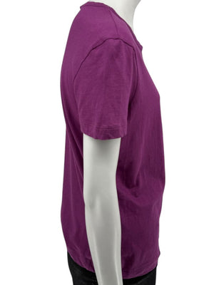 Chanel Purple Cotton T-Shirt with Beaded CC Logo – Spring 2009 Collection – Size FR 44 (US 10/12)