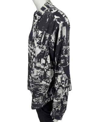Alexander McQueen Black & White Graphic Print Shirt – Size IT 50 (US L)