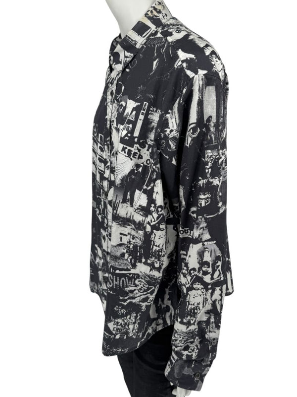 Alexander McQueen Black & White Graphic Print Shirt – Size IT 50 (US L)