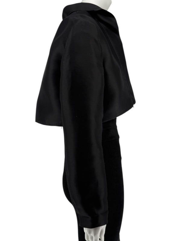 Peter Cohen Charcoal Viscose Cropped Jacket – Size M