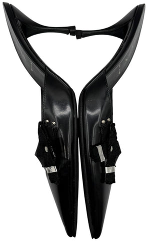 Prada Y2K Ribbon Kitten Heel Mules - Size 37