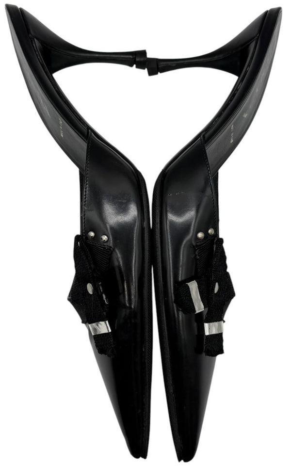 Prada Y2K Ribbon Kitten Heel Mules - Size 37