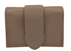 Alaia Simone Arabesque Studded Leather Clutch