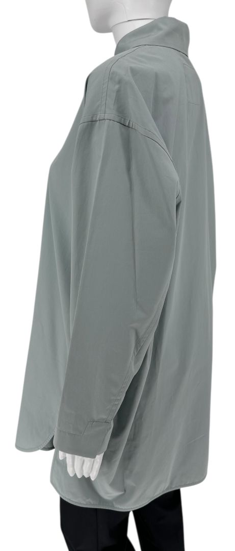Jil Sander Oversized Cotton Poplin Shirt in Light Sage – Size 36 (US 6)