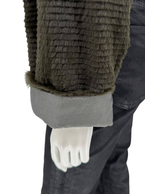 Peter Cohen Olive Brown Textured Fur Jacket – Size L