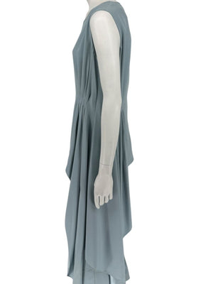 Pamella Roland Blue Draped Tunic & Pants Set Women’s Evening Formal 2 Piece – Size L