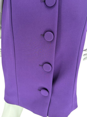 Pamella Roland Purple 2-Piece Dress & Coat Set Sheath Dress & Jacket – Large