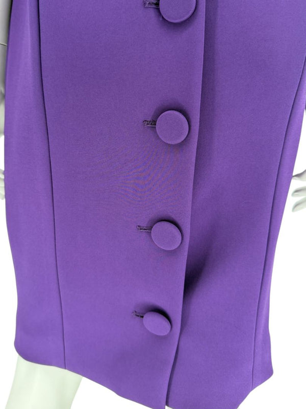Pamella Roland Purple 2-Piece Dress & Coat Set Sheath Dress & Jacket – Large
