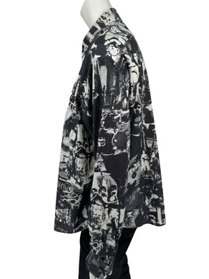 Alexander McQueen Black & White Graphic Print Shirt – Size IT 50 (US L)