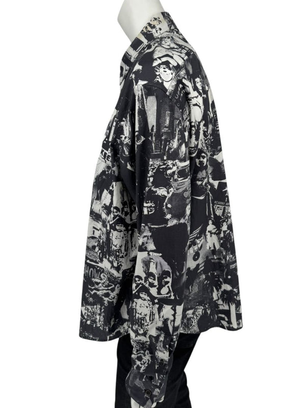 Alexander McQueen Black & White Graphic Print Shirt – Size IT 50 (US L)